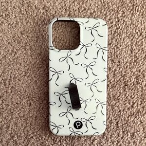 Loopy Case Black and White Bow Phone Case- IPhone 13 Pro Max